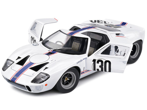 1/18 Solido 1967 Ford GT40 #130 Winner S 2.0 Targa Florio Ford France Henri Greder, Jean-Michel Giorgi Diecast Car Model