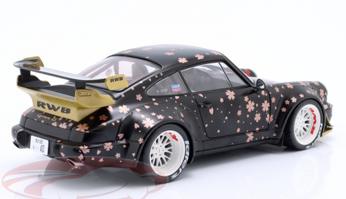 1/18 Solido 2021 Porsche 911 (964) RWB Rauh-Welt Aoki (Black Decor) Diecast Car Model