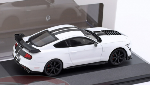 1/43 Solido 2020 Ford Shelby Mustang GT500 Fast Track (White with Black Stripes) Diecast Car Model