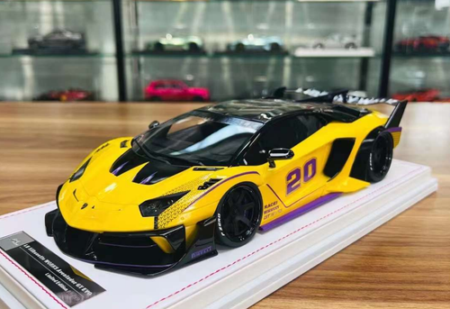 1/18 Ivy Lamborghini Aventador GT EVO LB Silhouette Works (Yellow) Resin Car Model Limited 99 Pieces