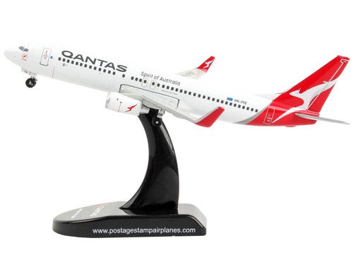 Boeing 737 Next Generation Commercial Aircraft "Qantas Airways - Alice Springs" 1/300 Diecast Model Airplane by Postage Stamp