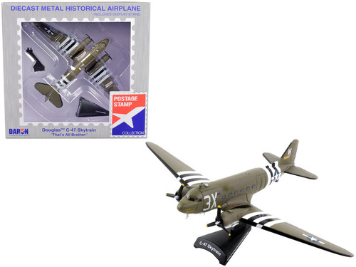 Douglas C-47 Skytrain Aircraft "That's All Brother" United States Navy 1/144 Diecast Model Airplane by Postage Stamp