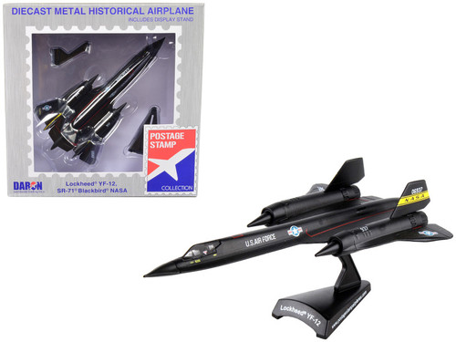 Lockheed YF-12 SR-71 Blackbird Aircraft "NASA" United States Air Force 1/200 Diecast Model Airplane by Postage Stamp Lockheed YF-12 SR-71 Blackbird Aircraft "NASA" United States Air Force 1/200 Diecast Model Airplane by Postage Stamp