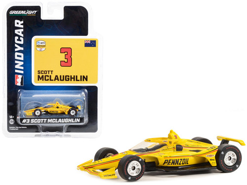 Dallara IndyCar #3 Scott McLaughlin "Pennzoil" Team Penske "NTT IndyCar Series" (2023) 1/64 Diecast Model Car by Greenlight