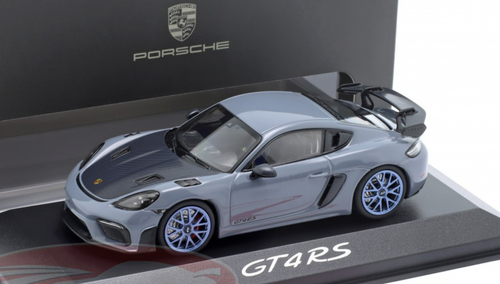 1/43 Minichamps 2022 Porsche 718 Cayman GT4 RS (Arctic Grey) Car Model