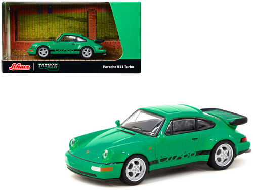 1/64 Tarmac Works Porsche 911 Turbo Green Diecast Car Model