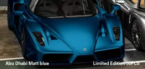 1/18 Gavin Ferrari Enzo (Abu Dhabi Matte Blue) Resin Car Model Limited 50 Pieces