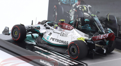1/43 Minichamps 2022 Formula 1 Lewis Hamilton Mercedes-AMG F1 W13 #44 3rd Bahrain GP Car Model