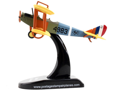 Curtiss JN4 "Jenny" Biplane Aircraft "United States Army Air Service" 1/100 Diecast Model Airplane by Postage Stamp