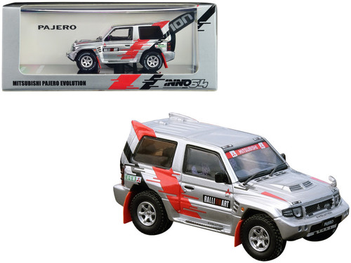 1/43 Cararama Mitsubishi Pajero Evolution (White) with Trailer and