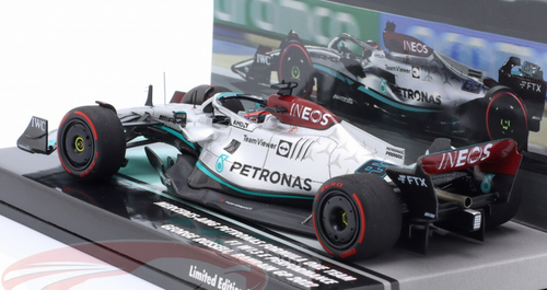 1/43 Minichamps 2022 Formula 1 George Russell Mercedes-AMG F1 W13 #63 4th Bahrain GP Car Model