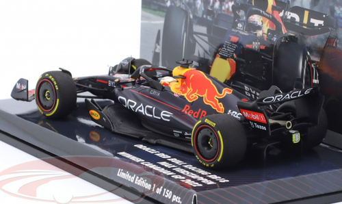 1/43 Minichamps 2022 Formula 1 Max Verstappen Red Bull RB18 #1 Winner Canada GP Car Model