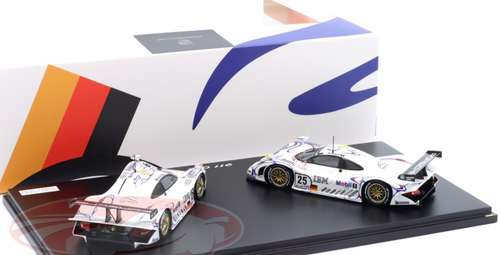 1/43 Dealer Edition 1998 2-Car Set Porsche 911 GT1 #26 Winner & #25 2nd 24h LeMans #26 Laurent Aiello, Allan McNish, Stéphane Ortelli & #25 Jörg Müller, Uwe Alzen, Bob Wollek Car Model