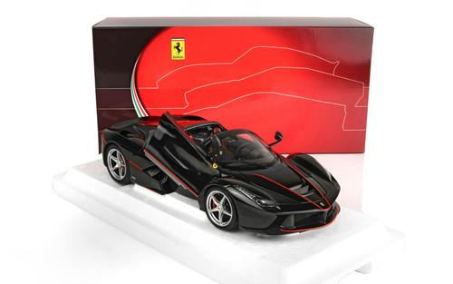1/18 BBR 2016 Ferrari LaFerrari Aperta (Daytona Black) Diecast Car Model