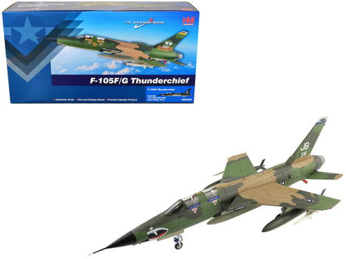 Republic F-105G Thunderchief Fighter Aircraft "17th Wild Weasel Squadron 388 Tactical Fighter Wing, Korat Royal Thai Air Base" (1973) "Air Power Series" 1/72 Diecast Model by Hobby Master