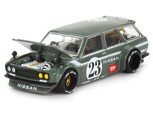 街道ハウス　1/64 510ワゴン　チェイスカー CHASE CAR Kaido House x Mini GT RAW HKS Datsun Bluebird 510 Wagon