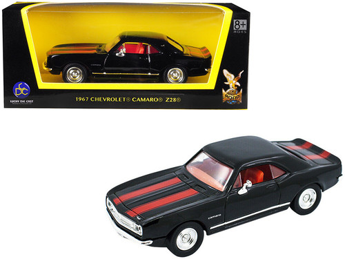 1967 Chevrolet Camaro Z/28 Black with Red Stripes 1/18 Diecast