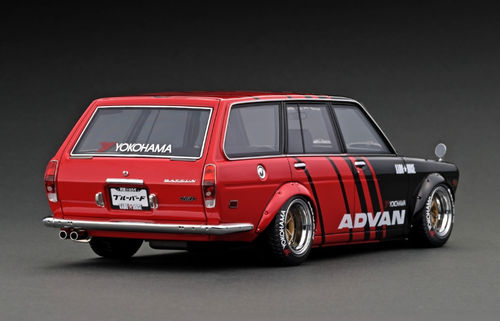 1/18 Ignition Model Datsun Bluebird (510) Wagon Black/Red  (Limit 100 Pieces)