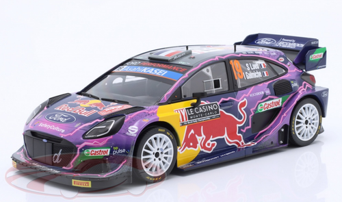 1/18 Ixo 2022 Ford Puma Rally1 #19 Winner Rallye Monte Carlo Sébastien Loeb, Isabelle Galmiche Car Model