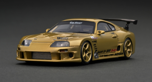 1/43 Ignition Model Toyota TOP SECRET GT300 Supra (A80)  Gold with Figure