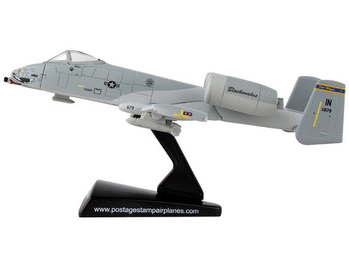 Fairchild Republic A-10 Thunderbolt II Warthog Aircraft "163rd Fighter Squadron Blacksnakes" United States Air Force 1/140 Diecast Model Airplane by Postage Stamp