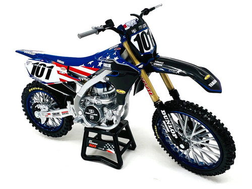 Yamaha YZ450F Dirt Bike Motorcycle #101 Eli Tomac American Flag Livery "Motocross of Nations" 1/12 Model by New Ray