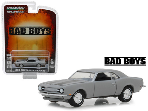 1/64 Greenlight 1968 Chevrolet Camaro Gray "Bad Boys" (1995) Movie "Hollywood" Series 21 Diecast Car Model