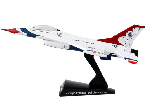 Lockheed Martin F-16 Fighting Falcon Fighter Aircraft "Thunderbirds" United States Air Force 1/126 Diecast Model Airplane by Postage Stamp