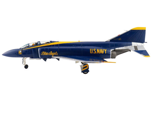 McDonnell Douglas F-4J Phantom II Fighter Aircraft "Blue Angels" with Number Decals United States Navy (1969) "Air Power Series" 1/72 Diecast Model by Hobby Master