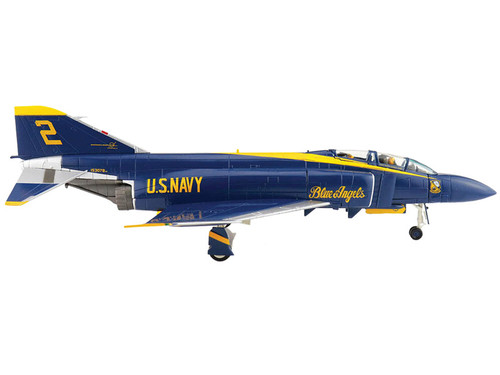 McDonnell Douglas F-4J Phantom II Fighter Aircraft "Blue Angels #2" United States Navy (1969) "Air Power Series" 1/72 Diecast Model by Hobby Master