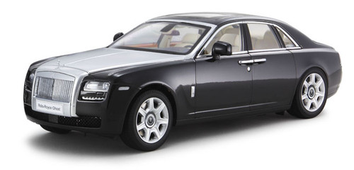 1/18 Kyosho Rolls-Royce Ghost (Black / Darkest Tungsten with Silver Bonnett) Diecast Car Model