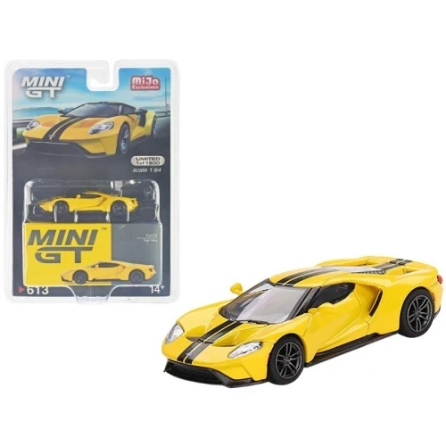 1/64 Mini GT Ford GT (Triple Yellow) Diecast Car Model