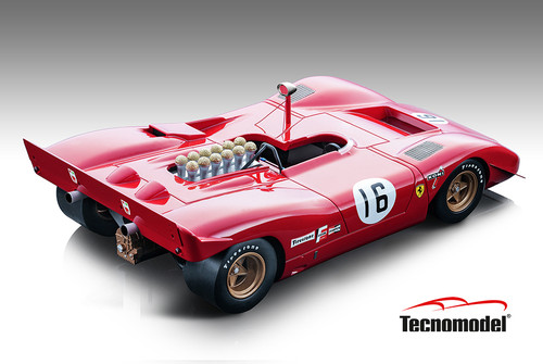 1/18 Tecnomodel 1969 Ferrari 612 Can-Am Watkins #16 3rd Place Chris Amon Resin Car Model