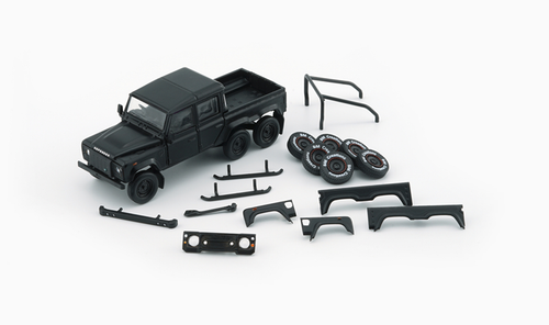 1/64 BM Creations Land Rover 2016 Defender 110 Pick Up -6x6 Acc Pack-Matte Blk 