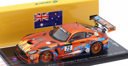 1/43 Spark 2022 Mercedes-AMG GT3 #75 Winner 12h Bathurst SunEnergy1 Triple Eight Race Engineering Luca Stolz, Martin Konrad, Kenny Habul, Jules Gounon Car Model