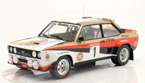 IXO Modellauto FIAT 131 Abarth Rallye Hunsrück 1979 - 1:18 Maßstab