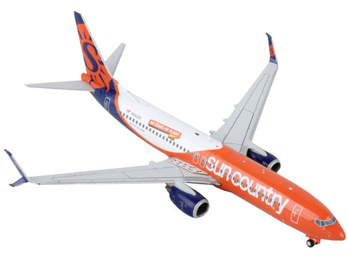 Boeing 737-800 Commercial Aircraft "Sun Country Airlines" Orange and Blue with White 1/400 Diecast Model Airplane by GeminiJets