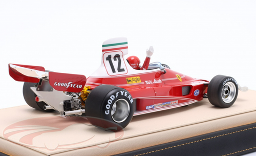 1/18 GP Replicas 1975 Formula 1 World Champion Niki Lauda Ferrari 312T #12 Winner Monaco GP Car Model with Driver Figure