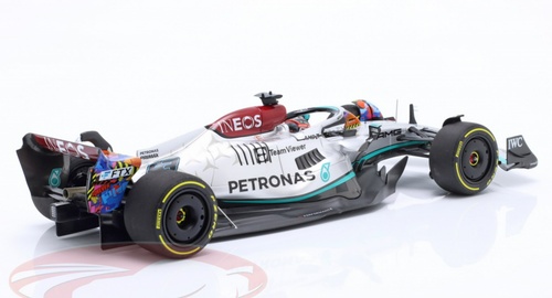 1/18 Minichamps 2022 Formula 1 George Russell Mercedes-AMG F1 W13 #63 5th Miami GP Car Model