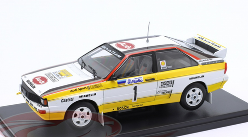 1/24 Altaya 1984 Audi Quattro A2 #1 Winner Rallye Sweden Audi Sport Stig Blomqvist, Björn Cederberg Car Model