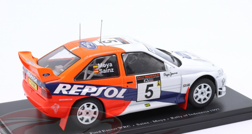 1/24 Altaya 1997 Ford Escort WRC #5 Winner Rallye Indonesia Ford Motor Co. Ltd. Carlos Sainz, Luis Moya Car Model