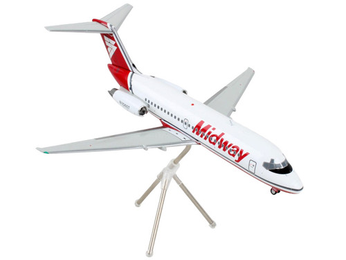 McDonnell Douglas DC-9-15 Commercial Aircraft "Midway Airlines" White with Red Tail "Gemini 200" Series 1/200 Diecast Model Airplane by GeminiJets