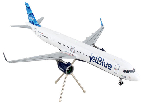 Airbus A321neo Commercial Aircraft "JetBlue Airways" White with Blue Tail "Gemini 200" Series 1/200 Diecast Model Airplane by GeminiJets