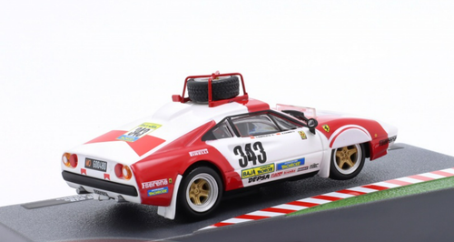 1/43 Altaya 1985 Ferrari 308 GTB #343 Rallye Baja Aragon A. Zanini, C. Eszpeleta Car Model