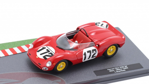 1/43 Altaya 1965 Ferrari Dino 206 SP #172 Winner Ollon-Villars Scuderia Sant’Ambroeus Ludovico Scarfiotti Car Model