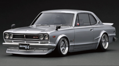 1/18 Ignition Model Nissan Skyline 2000 GT-R Silver - LIVECARMODEL.com