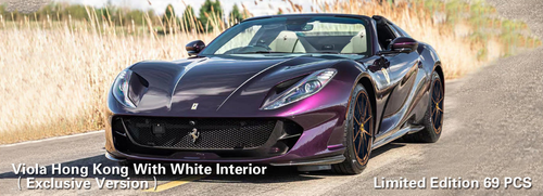 1/18 Ivy Ferrari 812 GTS Novitec (Hong Kong Purple with White Interior) Resin Car Model Limited 69 Pieces