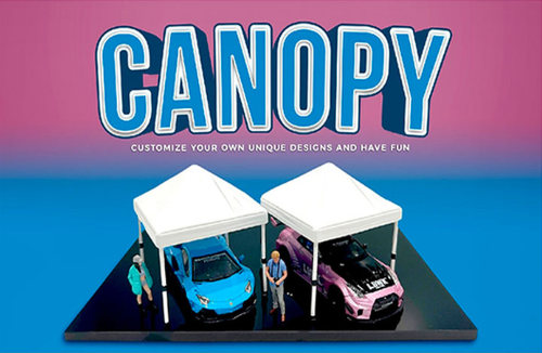 Canopy 2 Piece Set White Limited Edition to 3600 pieces Worldwide 1/64 Scale Models by American Diorama