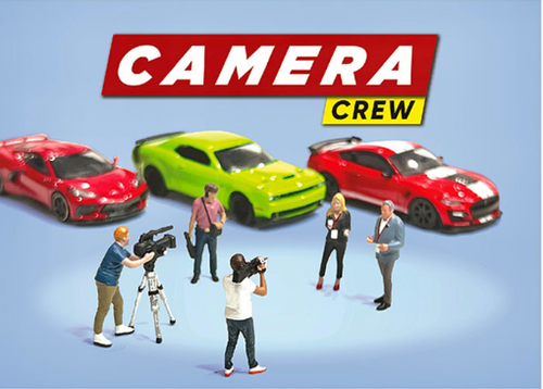 "Camera Crew" 6 piece Diecast Figure Set (5 Figures 1 camera) Limited Edition to 3600 pieces Worldwide for 1/64 Scale Models by American Diorama 