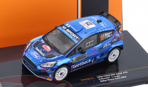 1/43 Ixo 2023 Ford Fiesta MK II Rally2 #25 Rallye Monte Carlo M-Sport Ford WRT Grégoire Munster, Louis Louka Car Model